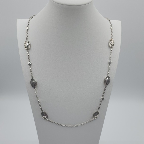 Brighton Jewelry - Brighton Silver Necklace with Leaf Details